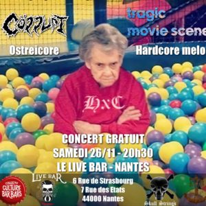 CÖRRUPT & Tragic Movie Scene @LeLiveBar – NANTES // Concert GRATUIT // Festival Culture Bar-Bars