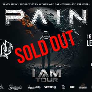 SOLD OUT - Pain / Ensiferum / Guests - Nantes SOLD OUT – Pain / Ensiferum / Guests – Nantes