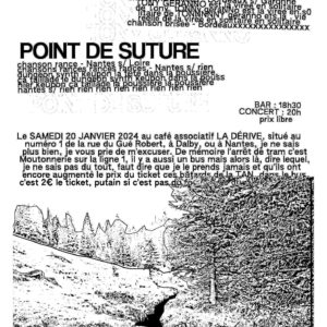 20.01.24 // TONY GERANNO + POINT DE SUTURE 20.01.24 // TONY GERANNO + POINT DE SUTURE
